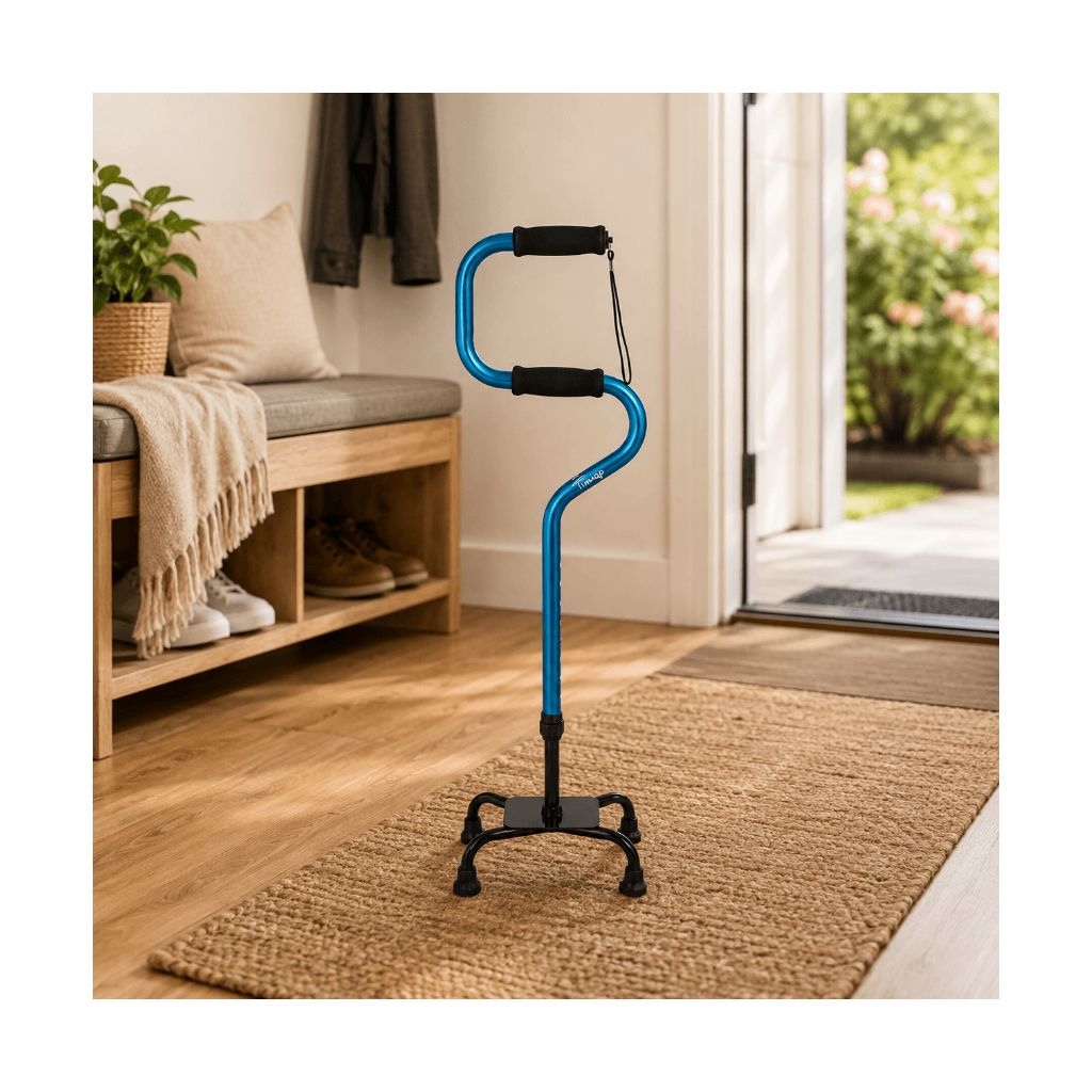 QUATRO Vierbeiniger Gehstock | Höhenverstellbar | 136 kg