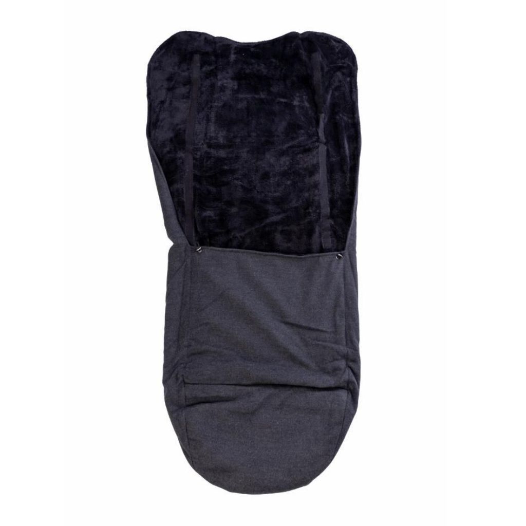 COZY | Fleecedecke mit Fußtasche | Dunkelgrau