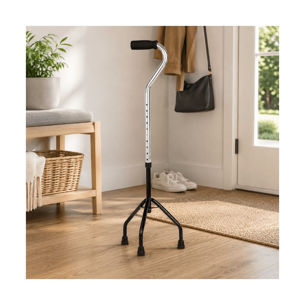 TRIPOD Dreibeiniger Gehstock | Höhenverstellbar | 100 kg